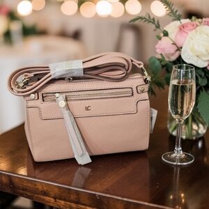NWT Liz Claiborne Dusty Rose Women's 3-way Purse Crossbody, Wristlet, Clutch